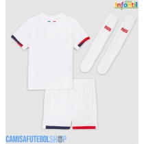 Camisa de time de futebol Paris Saint-Germain Replicas 2º Equipamento Infantil 2025-26 Manga Curta (+ Calças curtas)